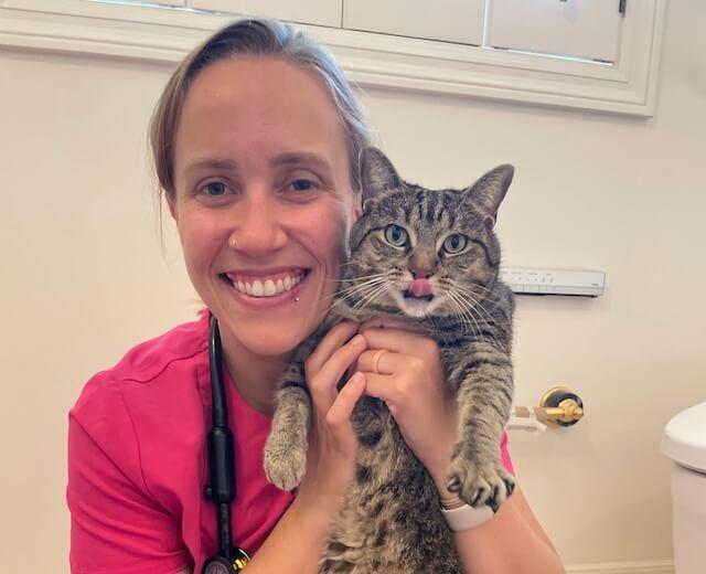 Doctor for ZumiVet with a cat